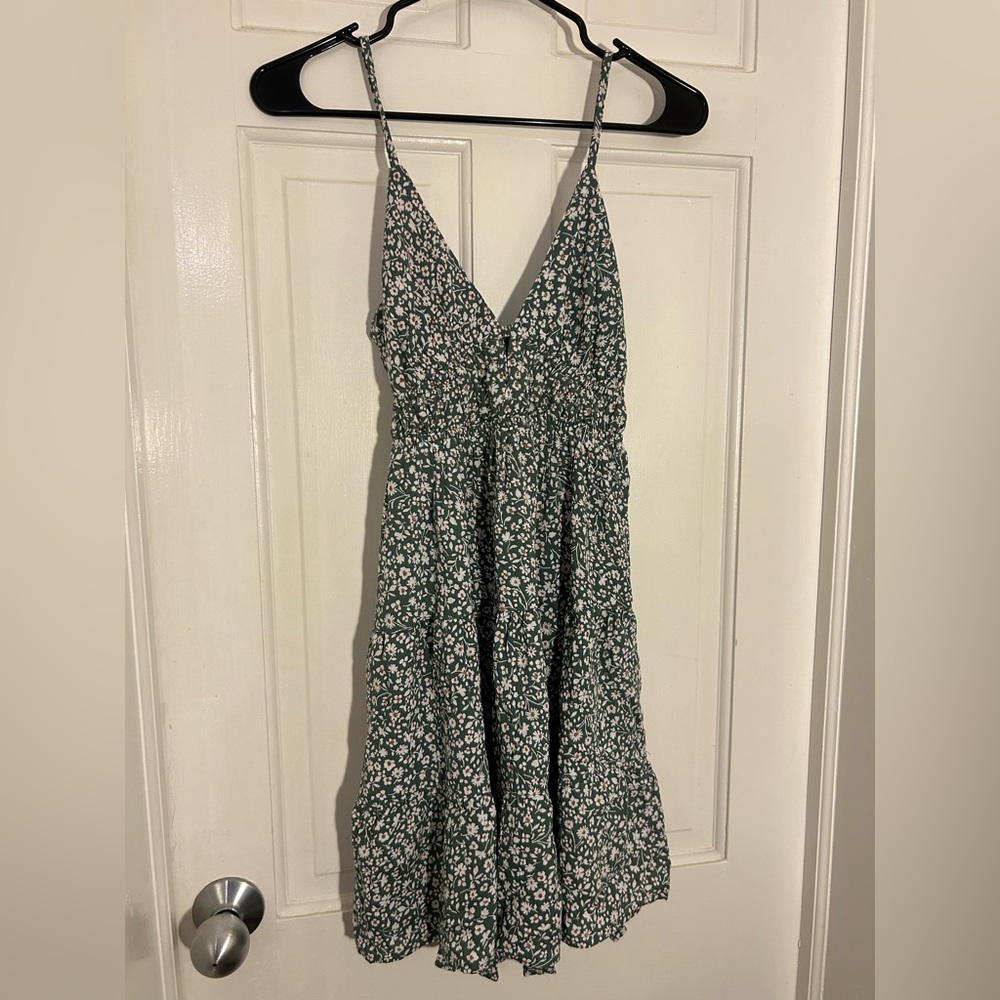 Angie Green Floral Mini Dress